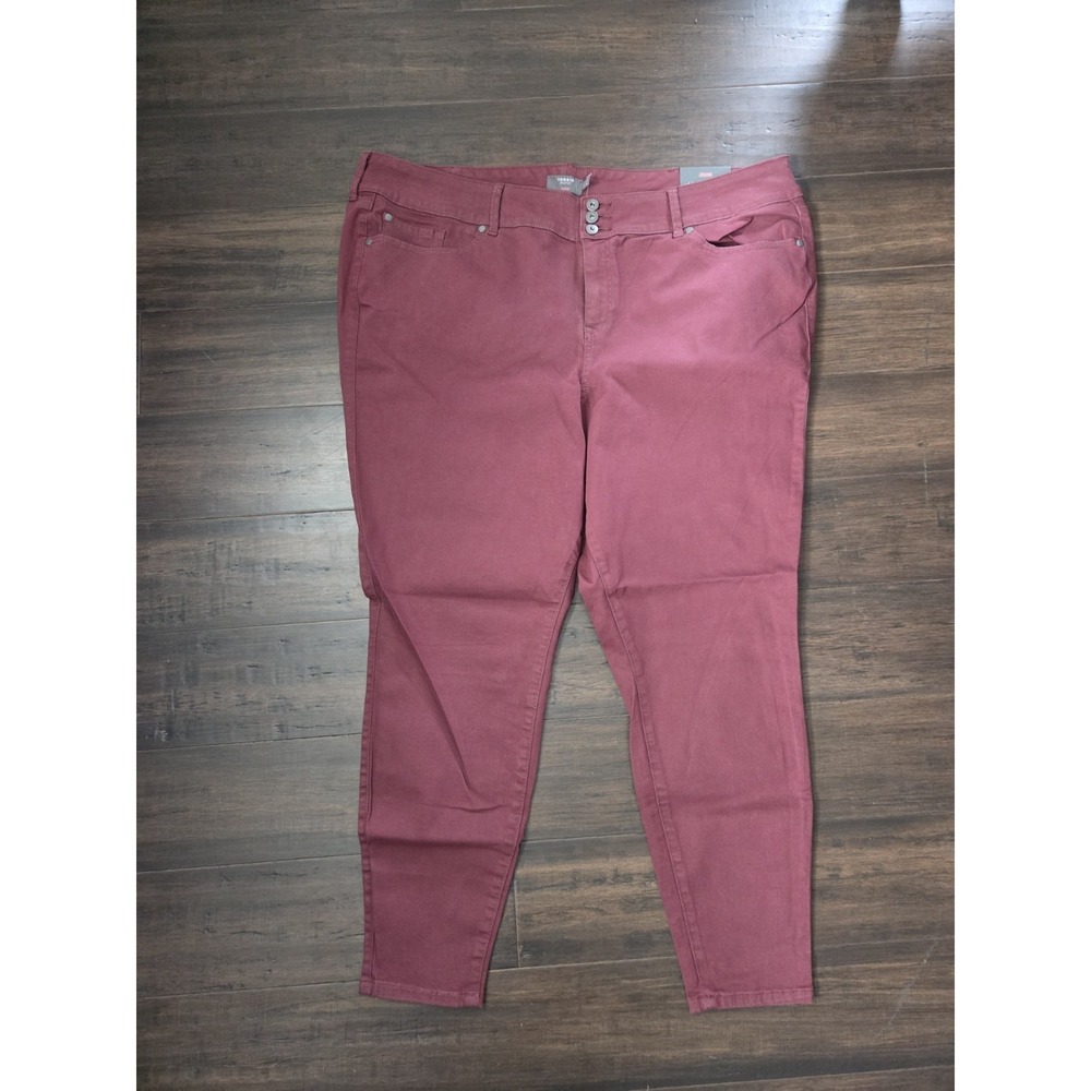 Torrid Skinny Jegging Jeans‎ Plus Size 26 Tall Red Super Soft High-Rise NWT